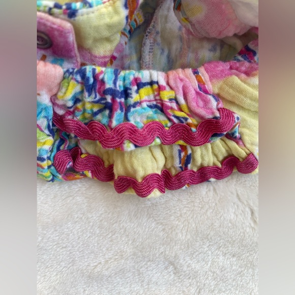 Pippa & Julie Dyed Palm Tree Print Cotton Romper 3-6 months - Picture 5 of 6